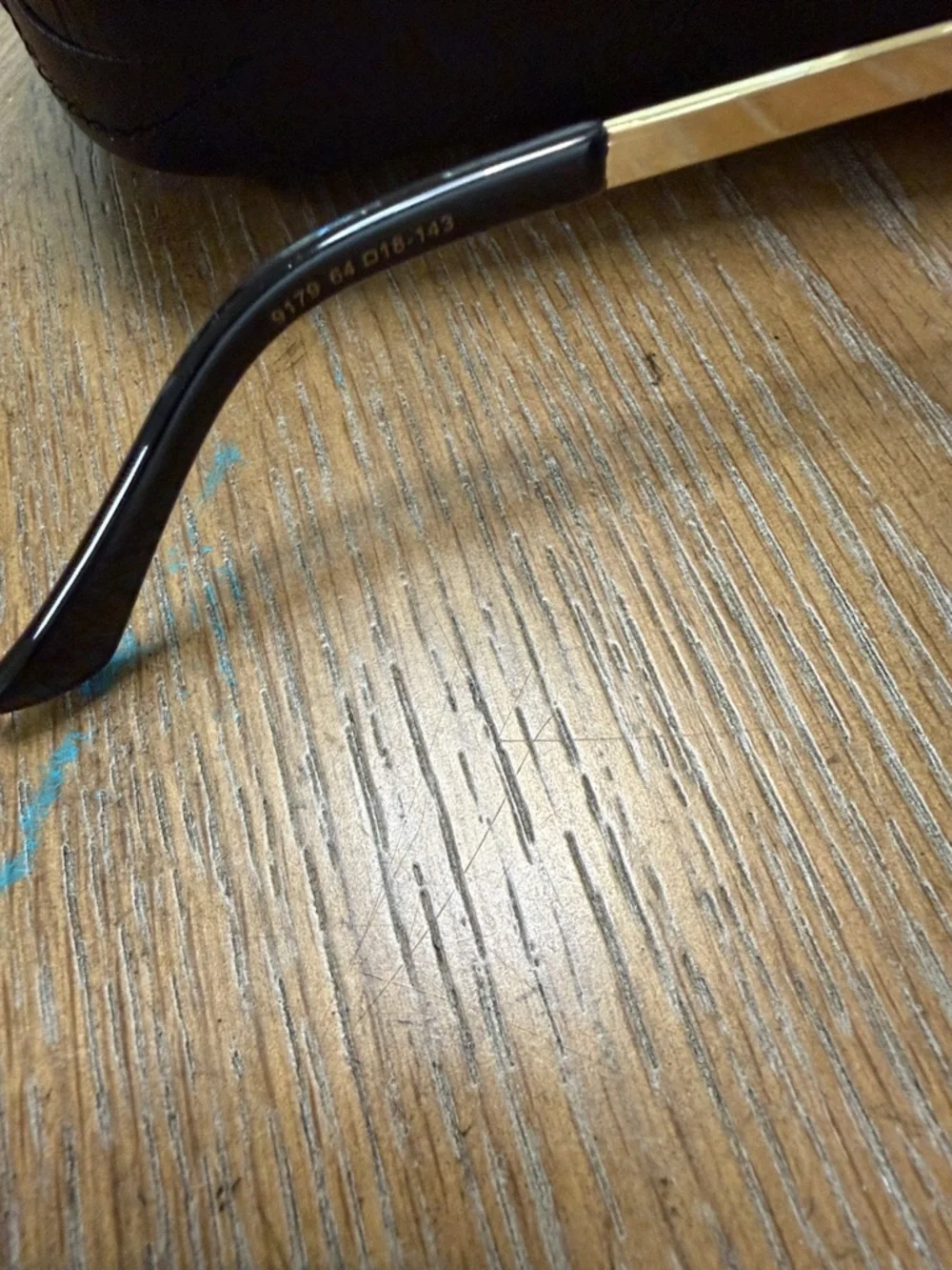 Chanel Black and Gold Square Rimless Sunglasses